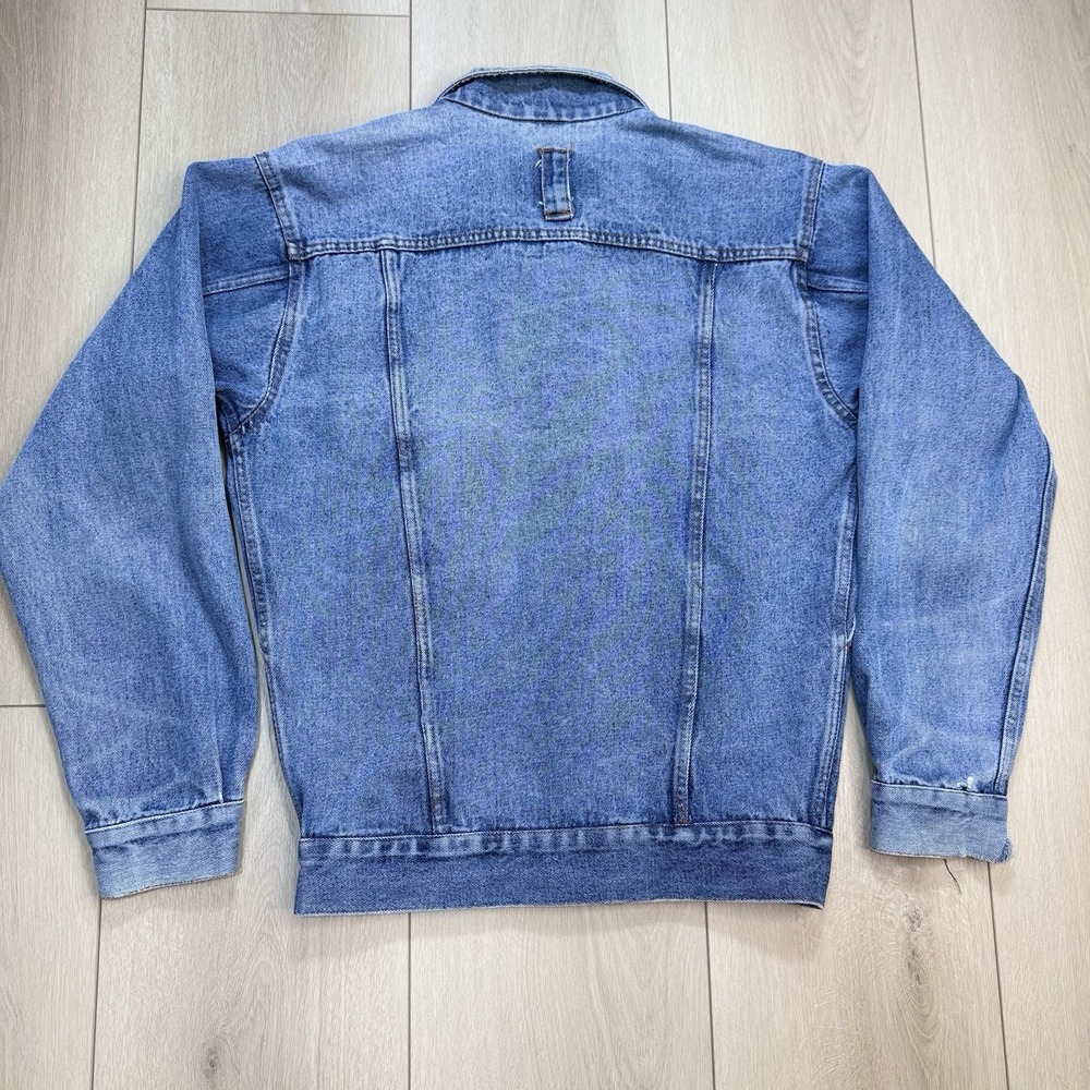 VTG Generation Blues GO‎ Denim Jacket Womens SM Trashed Blue Cotton Trucker 90s - Picture 11 of 13